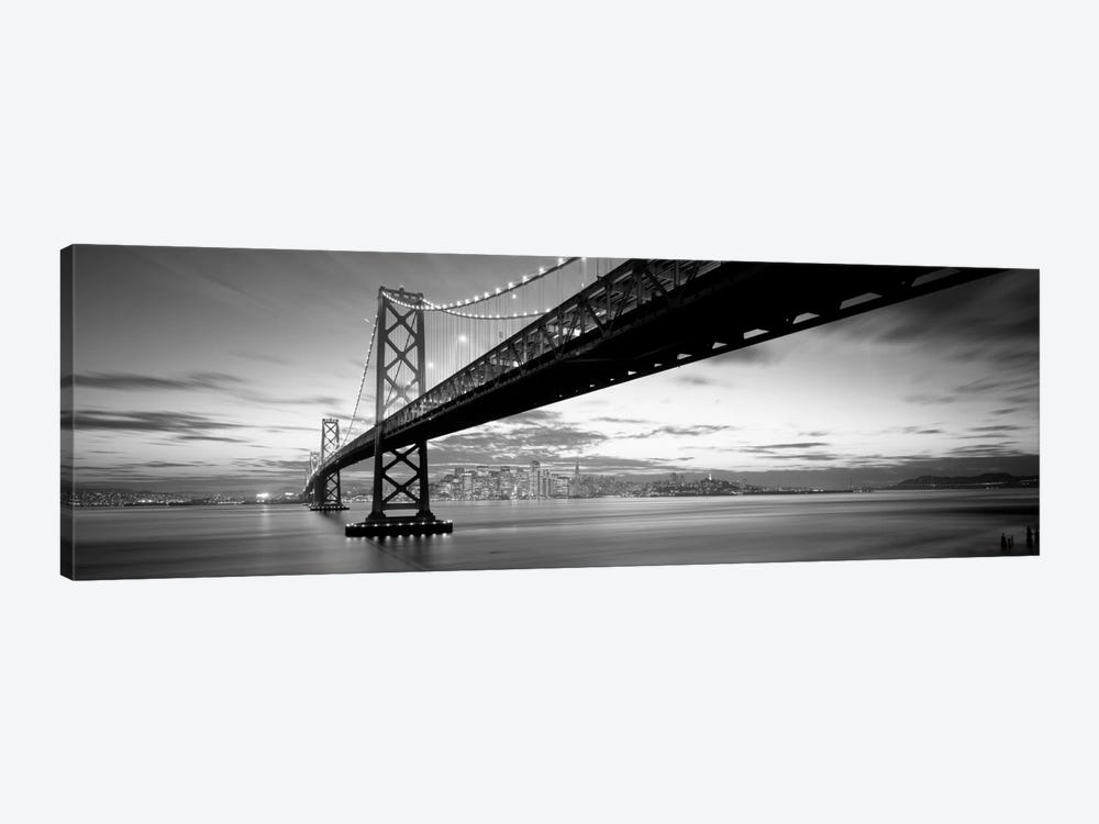 Twilight, Bay Bridge, San Francisco, California, USA by Panoramic Images 1-piece Canvas Print