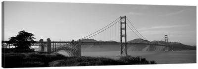 Golden Gate Bridge San Francisco CA USA Canvas Art Print - Black & White Scenic