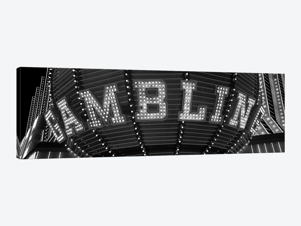 Close-up of a neon sign of gambling, Las Vegas, Clark County, Nevada, USA by Panoramic Images 1-piece Art Print