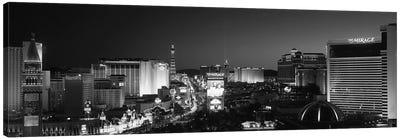 Buildings Lit Up At Night, Las Vegas, Nevada, USA Canvas Art Print - Nevada Art