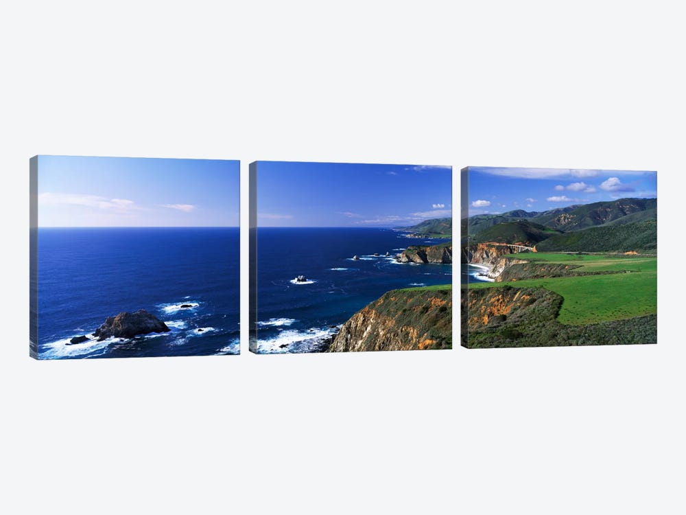 Coastal Landscape, Big Sur, California, USA by Panoramic Images 3-piece Art Print