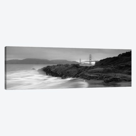 Waves Breaking On Rocks, Golden Gate Bridge, Baker Beach, San Francisco, California, USA Canvas Print #PIM11828} by Panoramic Images Canvas Print