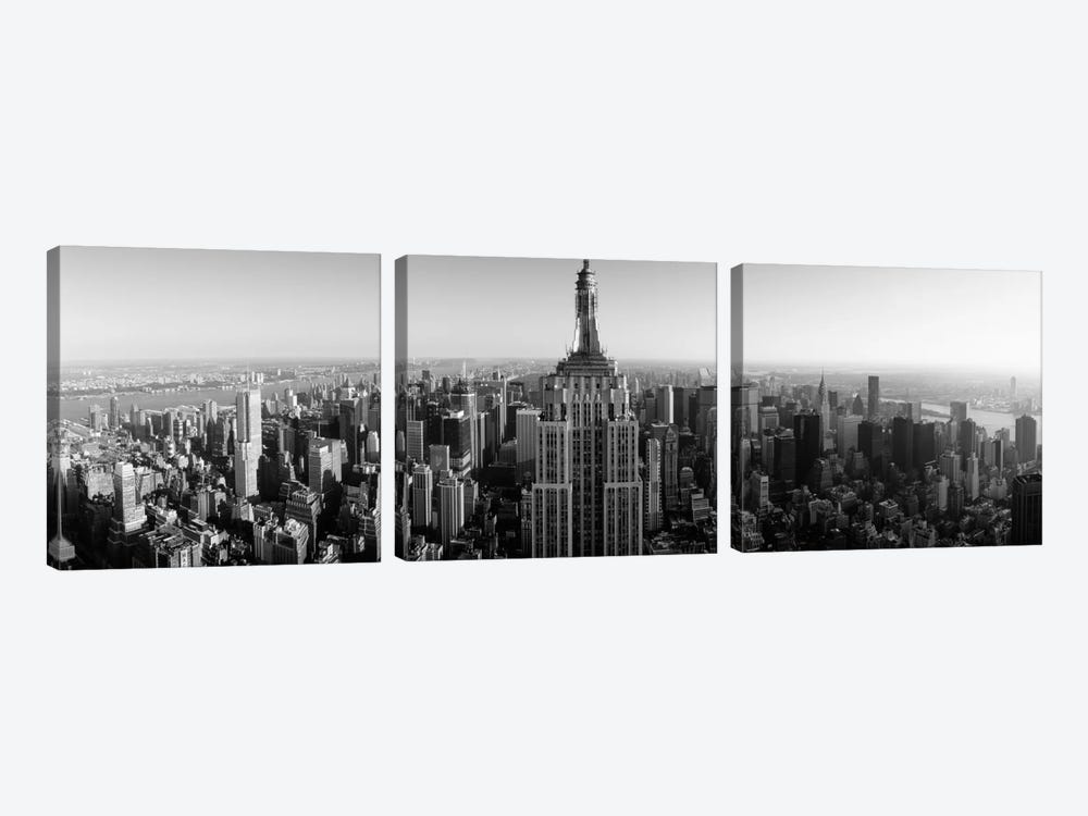 Aerial view of a cityscape 2, Empire State Building, Manhattan, New York City, New York State, USA by Panoramic Images 3-piece Canvas Art Print
