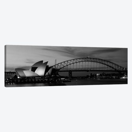 Sydney Harbour In B&W, Sydney, New South Wales, Australia Canvas Print #PIM11839} by Panoramic Images Canvas Artwork