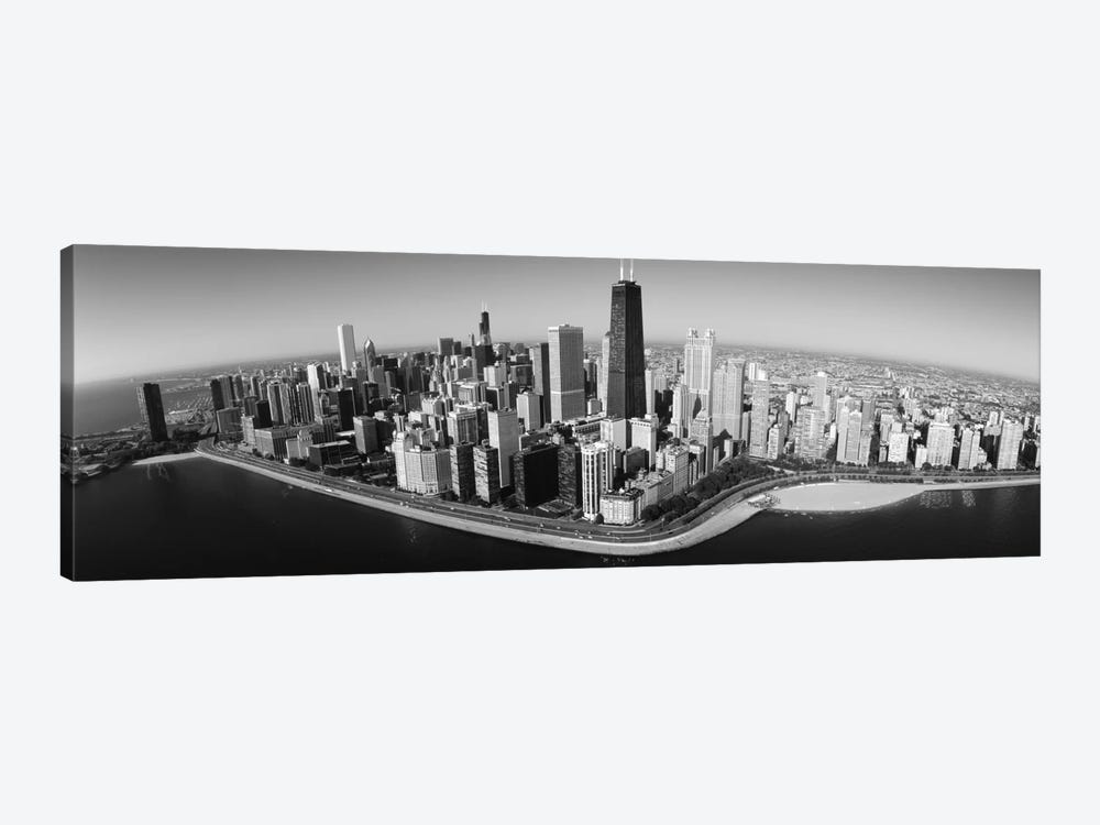 Aerial view of buildings in a city, Lake Michigan, Lake Shore Drive, Chicago, Illinois, USA 1-piece Art Print