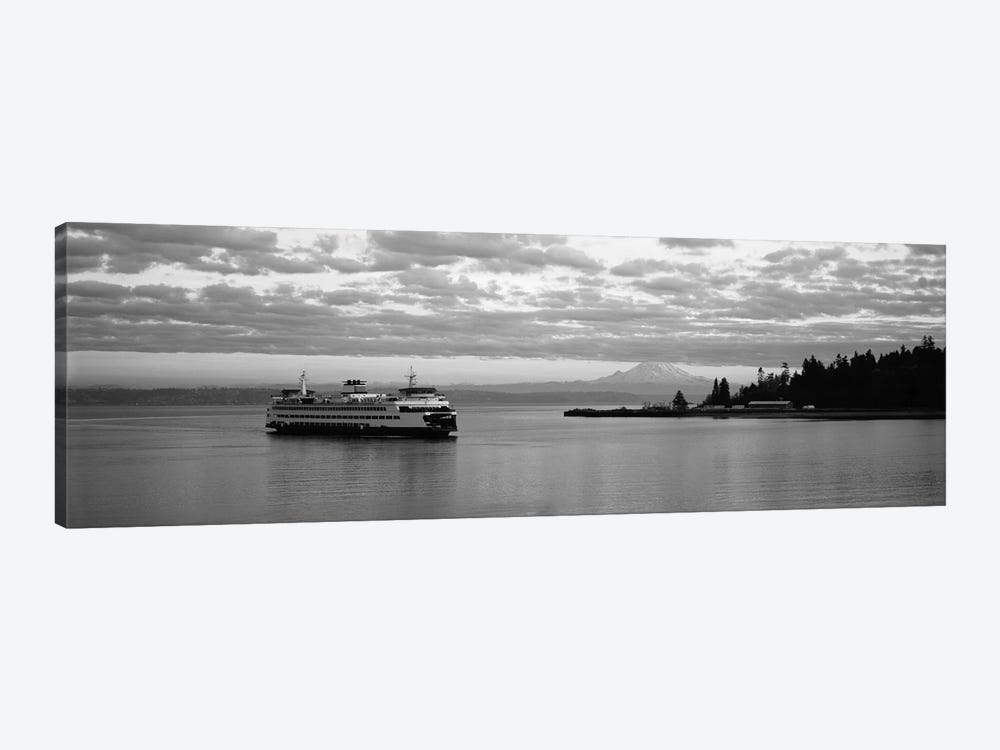 Ferry in the sea, Bainbridge Island, Seattle, Washington State, USA by Panoramic Images 1-piece Canvas Print