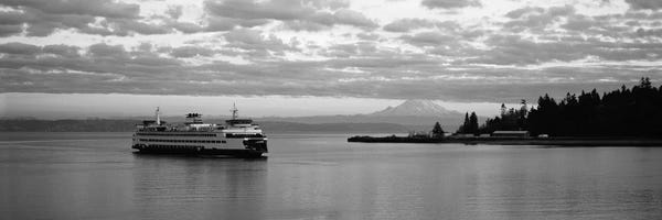 Seattle: Ferry in the sea, Bainbridge Island, Seattle, Washington State, USA by Panoramic Images