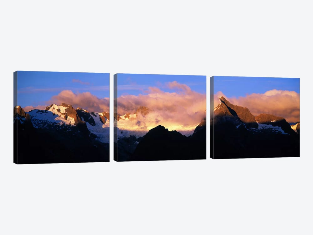 Darren Mtns Fiordland National Park New Zealand by Panoramic Images 3-piece Canvas Artwork
