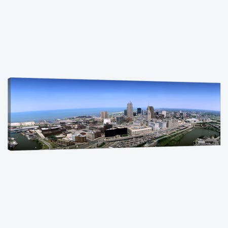 Aerial View Of Buildings In Cleveland, Cuyahoga County, Ohio, USA Canvas Print #PIM118} by Panoramic Images Canvas Art