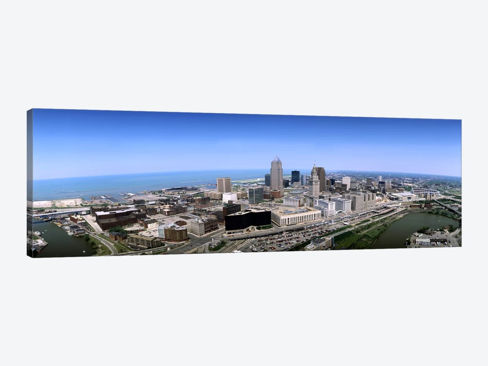 Aerial View Of Buildings In Cleveland, Cuyahoga County, Ohio, USA by Panoramic Images 1-piece Canvas Art