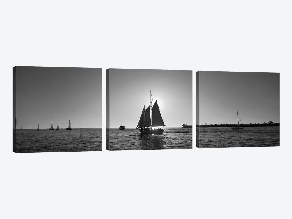 Sailboat, Key West, Florida, USA by Panoramic Images 3-piece Canvas Art