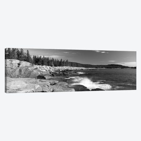 Waves breaking on rocks at the coast, Acadia National Park, Schoodic Peninsula, Maine, USA Canvas Print #PIM11910} by Panoramic Images Art Print