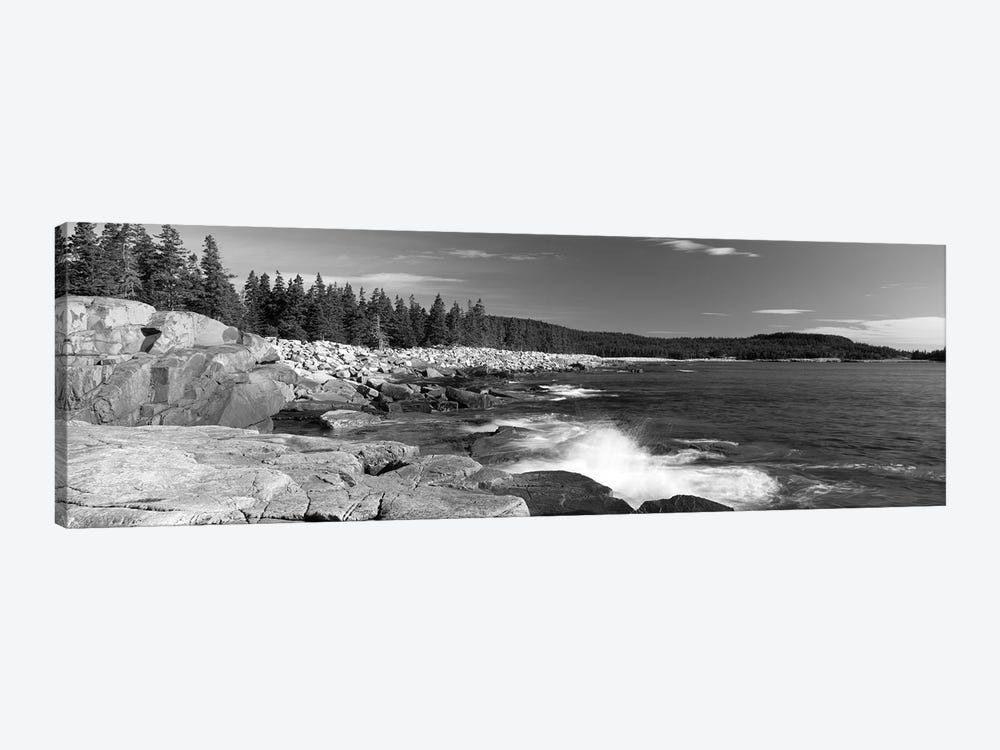 Waves breaking on rocks at the coast, Acadia National Park, Schoodic Peninsula, Maine, USA by Panoramic Images 1-piece Canvas Print