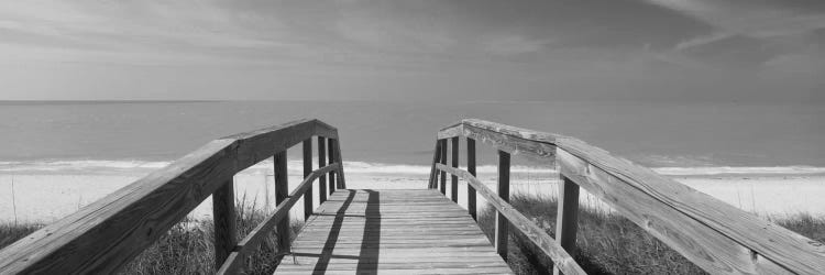 Beachside Boardwalk In B&W, Gasparilla Island, Florida, USA