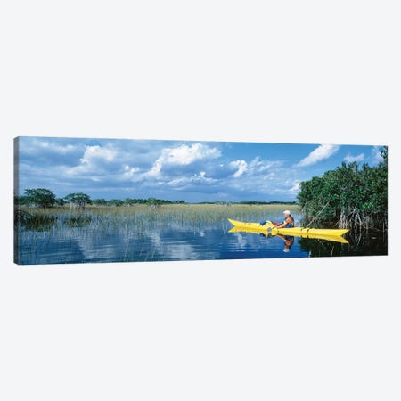 Kayaker In Everglades National Park, Florida, USA Canvas Print #PIM11948} by Panoramic Images Canvas Artwork