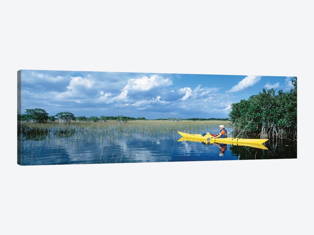 Kayaker In Everglades National Park, Florida, USA by Panoramic Images 1-piece Canvas Artwork