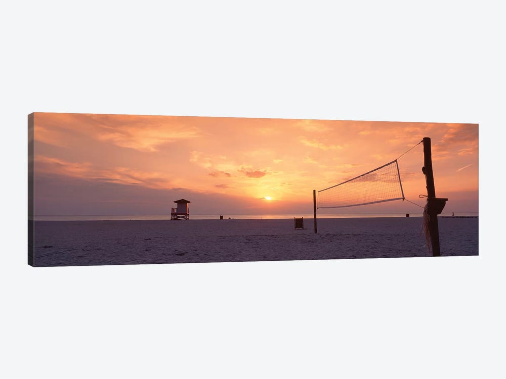 Sunset Over A Beach, Gulf Of Mexico, Venice Beach, Venice, Florida, USA by Panoramic Images 1-piece Canvas Artwork