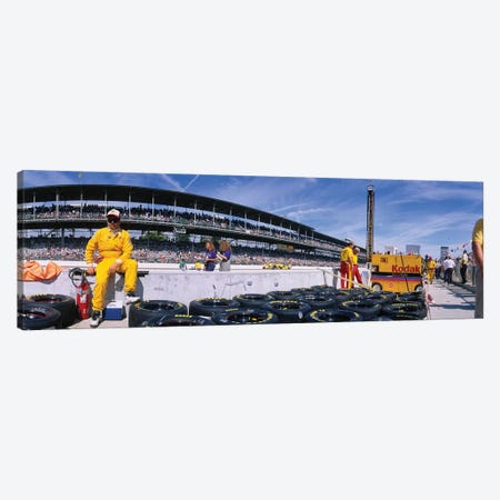 Motor Car Racers Preparing For A Race, Brickyard 400, Indianapolis Motor Speedway, Indianapolis, Indiana, USA Canvas Print #PIM11962} by Panoramic Images Canvas Wall Art