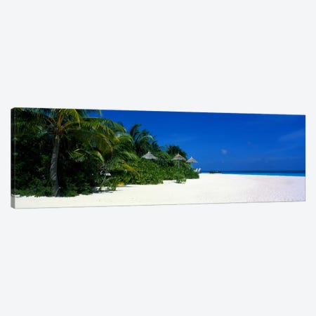 Beach Scene The Maldives Canvas Print #PIM1196} by Panoramic Images Canvas Artwork