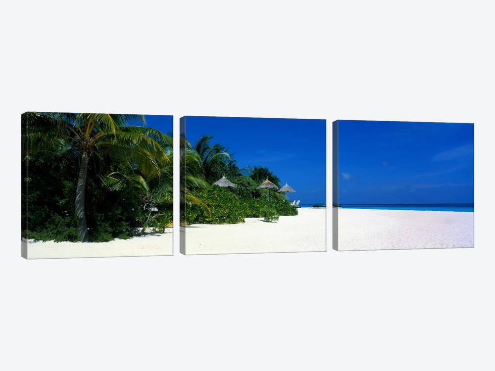 Beach Scene The Maldives by Panoramic Images 3-piece Canvas Artwork