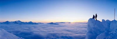 Hikers Admiring A Cloudscape, Whistler Mountain, Whistler, British Columbia, Canada by Panoramic Images framed canvas print