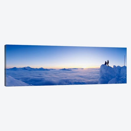 Hikers Admiring A Cloudscape, Whistler Mountain, Whistler, British Columbia, Canada Canvas Print #PIM11992} by Panoramic Images Art Print