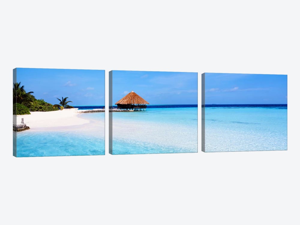 Beach Scene The Maldives by Panoramic Images 3-piece Art Print
