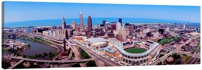 Aerial View Of Jacobs Field, Cleveland, Ohio, USA Canvas Art Print - Ohio