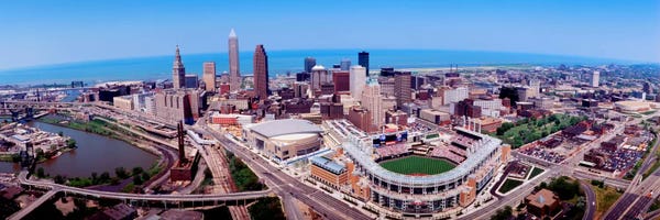 Panoramic Images: Aerial View Of Jacobs Field, Cleveland, Ohio, USA by Panoramic Images