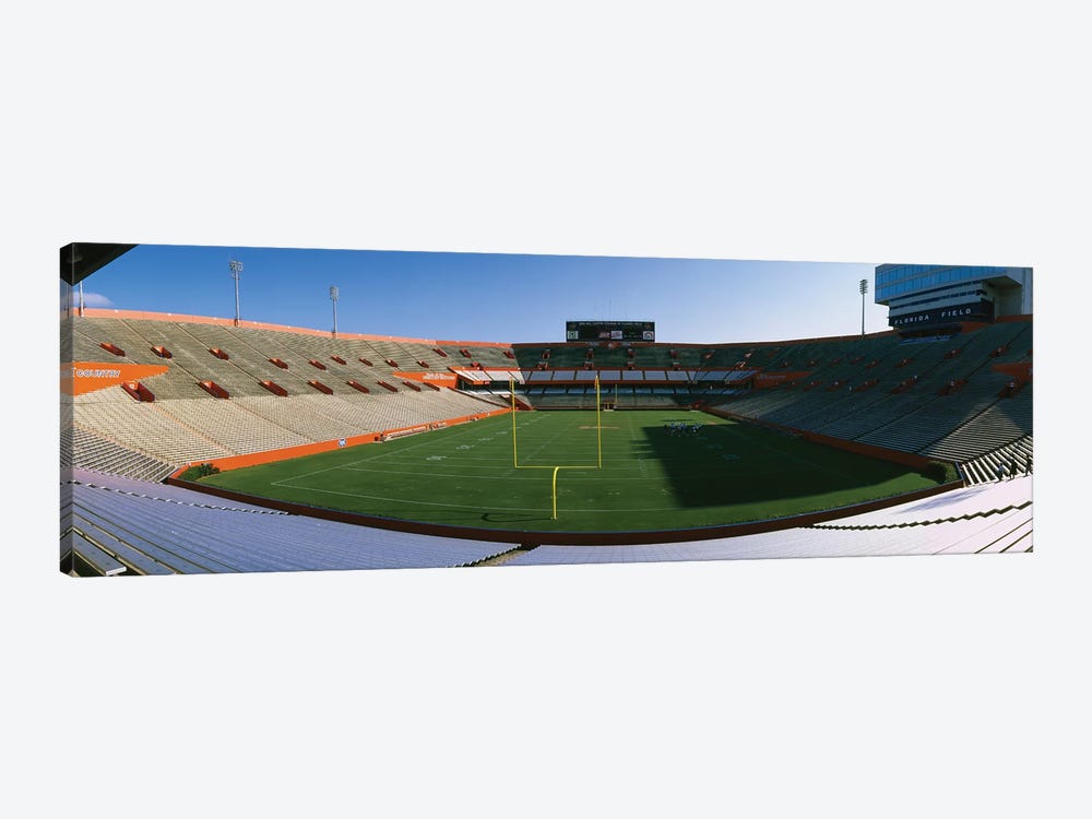 High angle view of players in a football field, Ben Hill Griffin Stadium, University Of Florida, Gainesville, Florida, USA by Panoramic Images 1-piece Canvas Wall Art