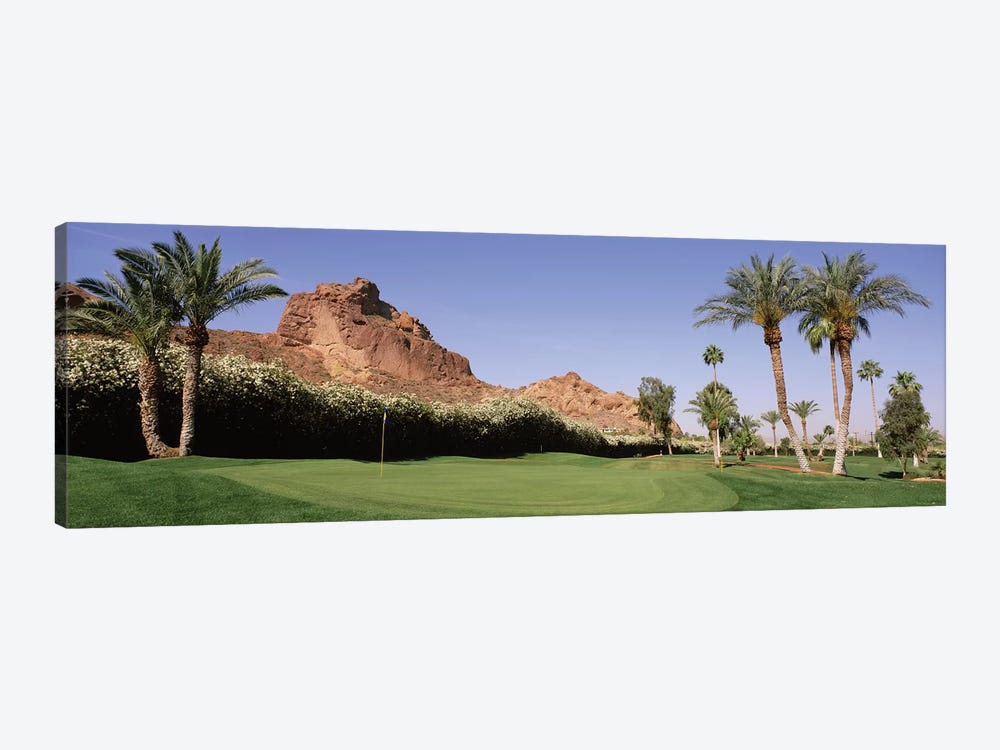 Golf course near rock formations, Paradise Valley, Maricopa County, Arizona, USA by Panoramic Images 1-piece Art Print