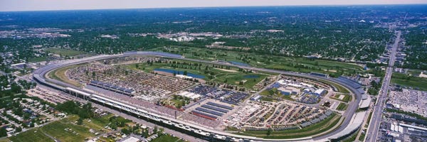 Indiana: Aerial View, Indianapolis Motor Speedway (The Brickyard), Marion County, Indiana, USA by Panoramic Images