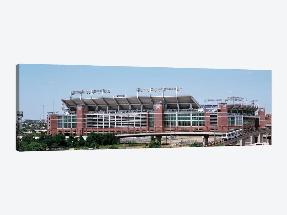 Cable car passing by a stadium, M&T Bank Stadium, Baltimore, Maryland, USA by Panoramic Images 1-piece Art Print