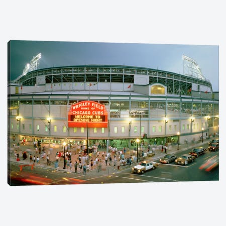 Wrigley Field (From 8/8/88 - The First Night Game That Never Happened), Chicago, Illinois, USA Canvas Print #PIM12037} by Panoramic Images Canvas Print