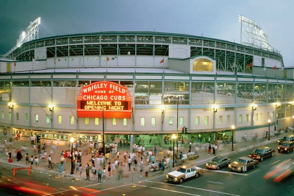 Chicago Cubs: Wrigley Field (From 8/8/88 - The First Night Game That Never Happened), Chicago, Illinois, USA by Panoramic Images