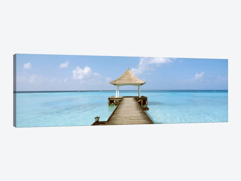 Beach & Pier The Maldives  by Panoramic Images 1-piece Canvas Wall Art