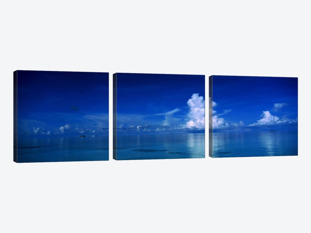 Sea & Clouds The Maldives by Panoramic Images 3-piece Canvas Wall Art