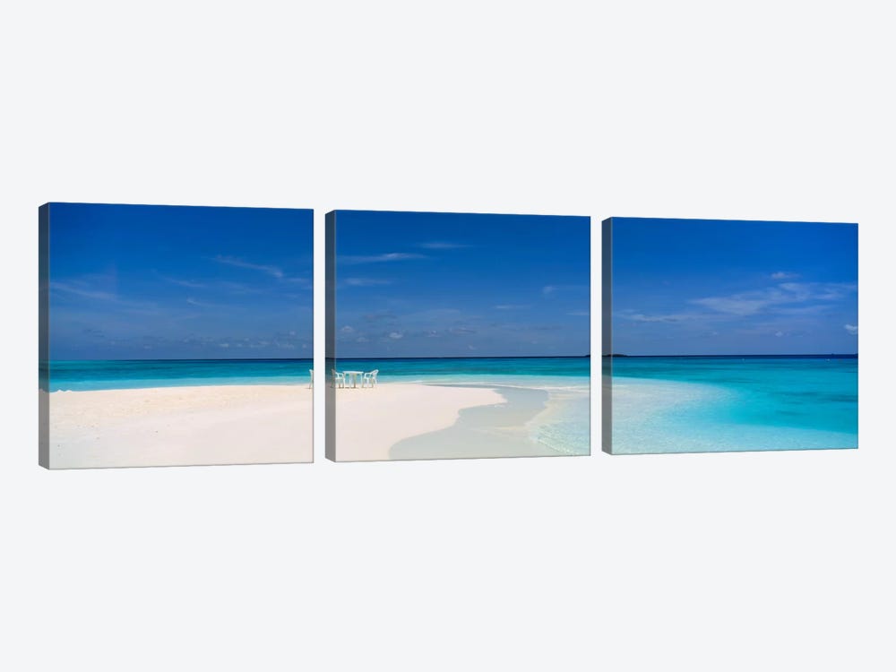 Beach Scene The Maldives by Panoramic Images 3-piece Canvas Artwork