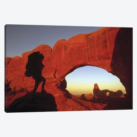 Mountaineering Arches National Park UT USA Canvas Print #PIM12087} by Panoramic Images Canvas Art