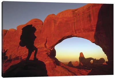 Mountaineering Arches National Park UT USA Canvas Art Print - Arches National Park Art
