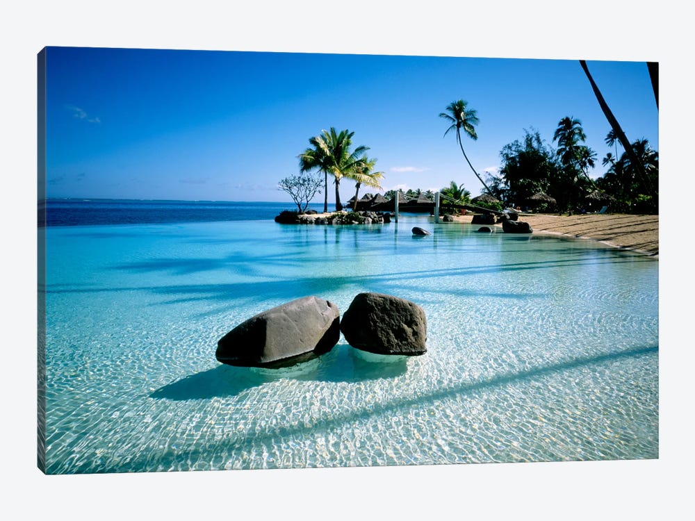 Resort Tahiti French Polynesia by Panoramic Images 1-piece Canvas Art Print