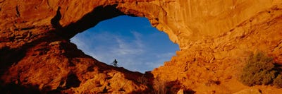 Lone Mountain Biker, North Window Arch, Arches National Park, Utah, USA by Panoramic Images canvas print