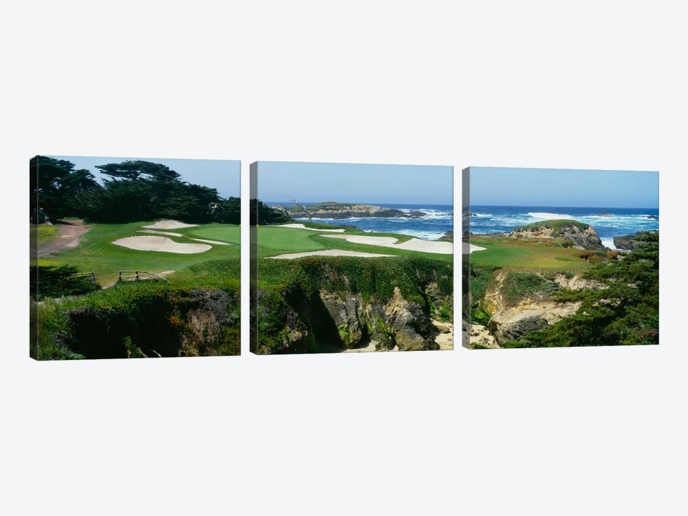 15th Hole I, Cypress Point Golf Course, Pebble Beach, California, USA by Panoramic Images 3-piece Canvas Art