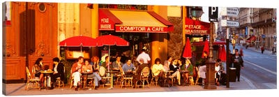 Outdoor Cafe, Paris, France Canvas Art Print - Restaurant & Diner Art