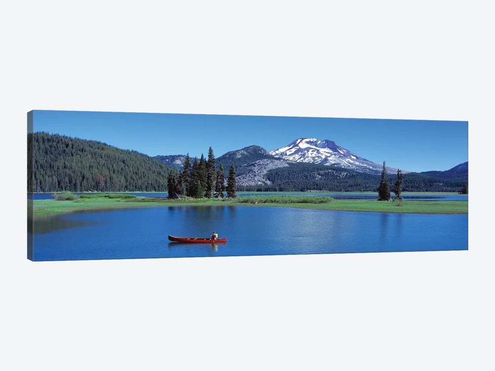 Red Canoe Sparks Lake OR by Panoramic Images 1-piece Canvas Art Print