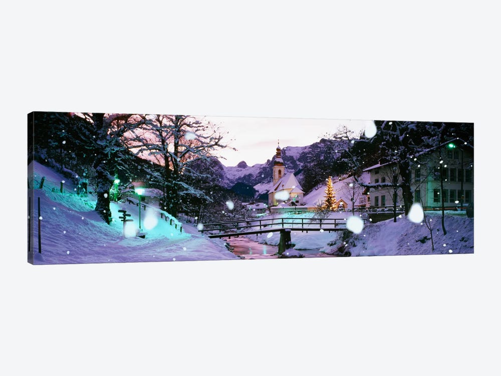 Church on a snow covered hillRothenburg, Bavaria, Germany by Panoramic Images 1-piece Art Print