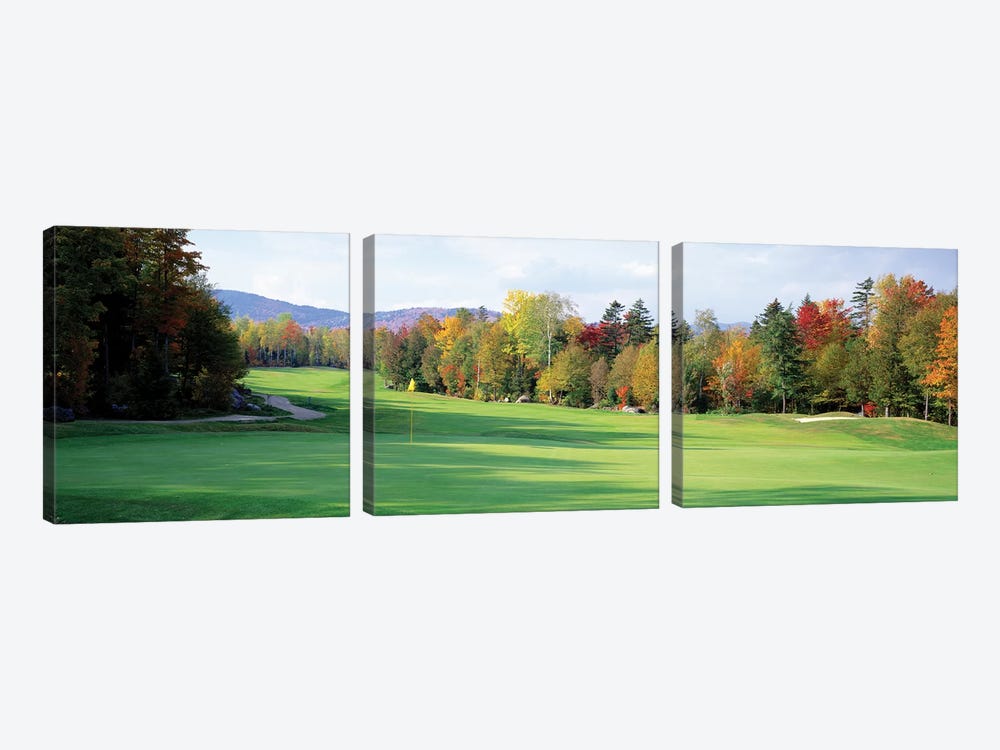 New England Golf Course New England USA by Panoramic Images 3-piece Canvas Art Print