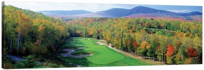 High Angle view of New England Golf Course New England USA 3 Canvas Art Print - Maine Art