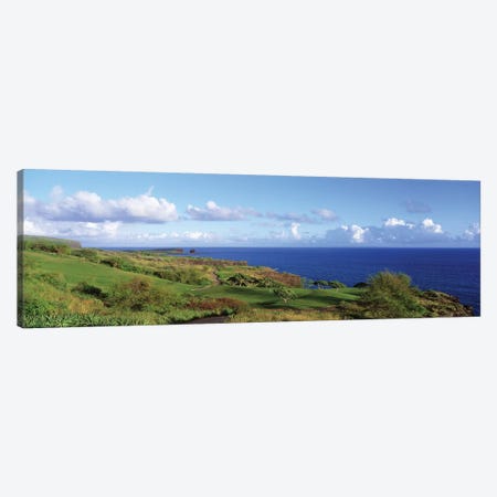 Golf Course, Manalee Bay, Lanai, Hawaii, USA Canvas Print #PIM12128} by Panoramic Images Canvas Artwork
