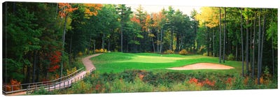 Secluded Hole On An Autumn Day, New England, USA Canvas Art Print - Golf Art